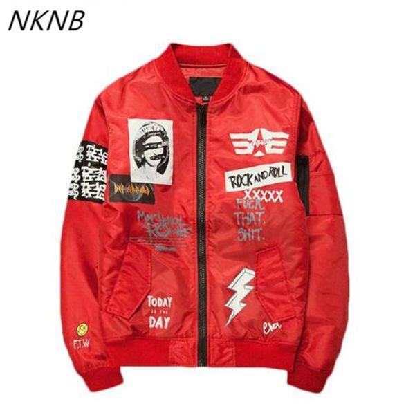 

nknb jacket men print plus size stand collar bomber jacket fashion casual outwear men's coat bomb baseball jackets brand new, Black;brown