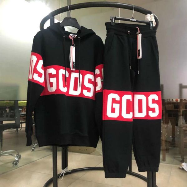 

gcds gcds gcds костюм хлопок толстовка толстовка с капюшоном + трек брюки с металлическими головками rope1yda, White;black