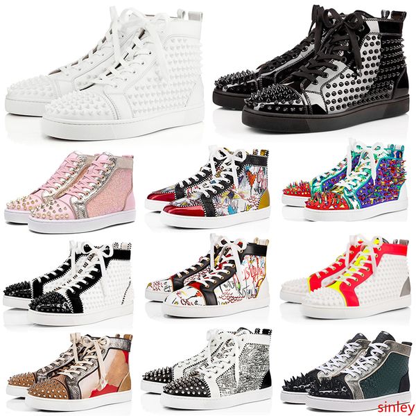 

2020 s designer shoes studded spiked suede leather mens women flat fashion luxury casual shoes loafers party lovers sneakers 36-47