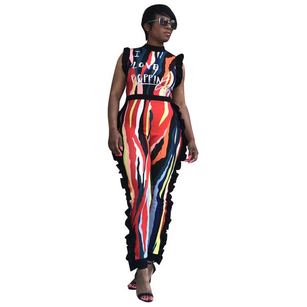 

горячая мода популярные женские комбинезоны повседневный стиль печатных o-образным вырезом рукав бака фантазии тощие женщины длинный комбине, Black;white