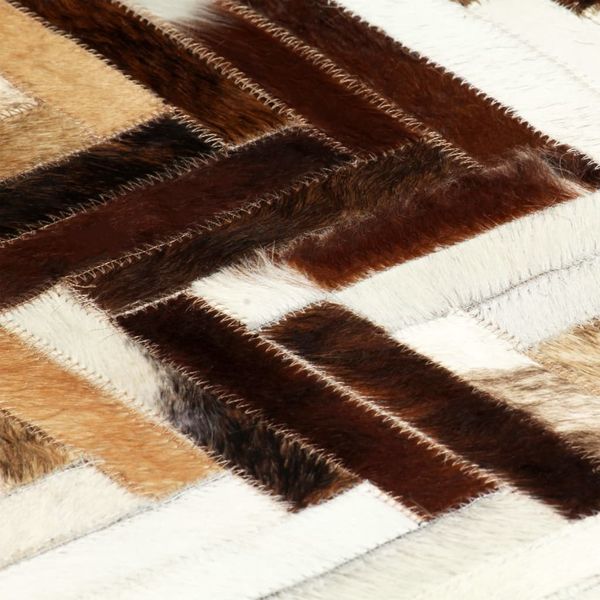 

real cowhide patchwork rug 80 * 150cm brown / white wall stickers