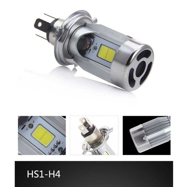 

car 1pc motorcycle led fog lights h4 cob 20w headlamp bicycle built-in straight claws three claws m4 hs1 lamps bulds