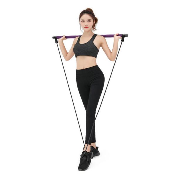 

multi-functional stretch rod yoga pull rod slimming leg stretch buttocks fitness exercise device 52-54cm