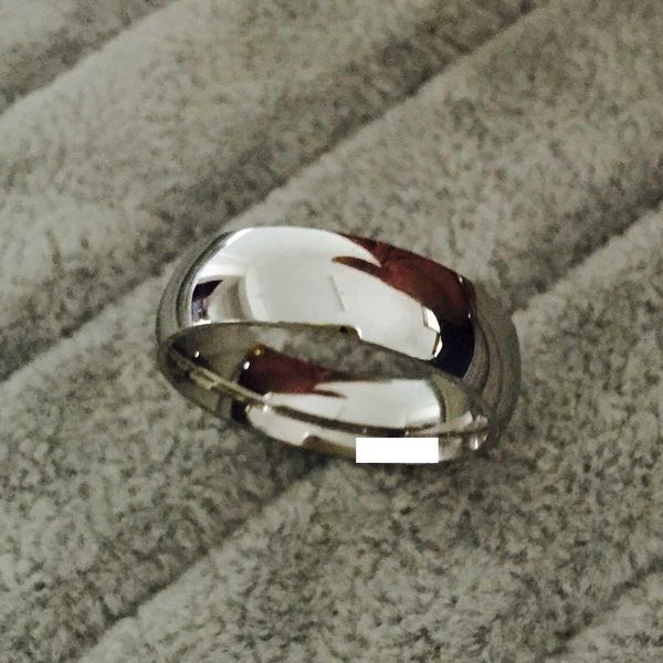 

uspecial classic male real silver 18k white gold plated 8mm titanium steel women men wedding ring do not fade lovers wedding