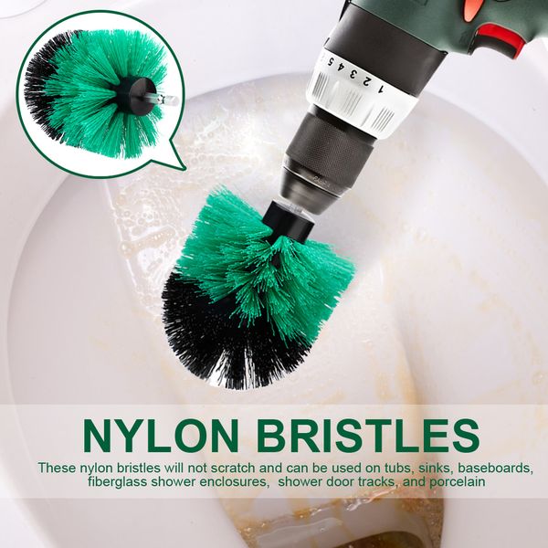 

3pcs electric drill cleaning brush scrubber brush kit for cleaning bathroom surfaces carpet glass car tires