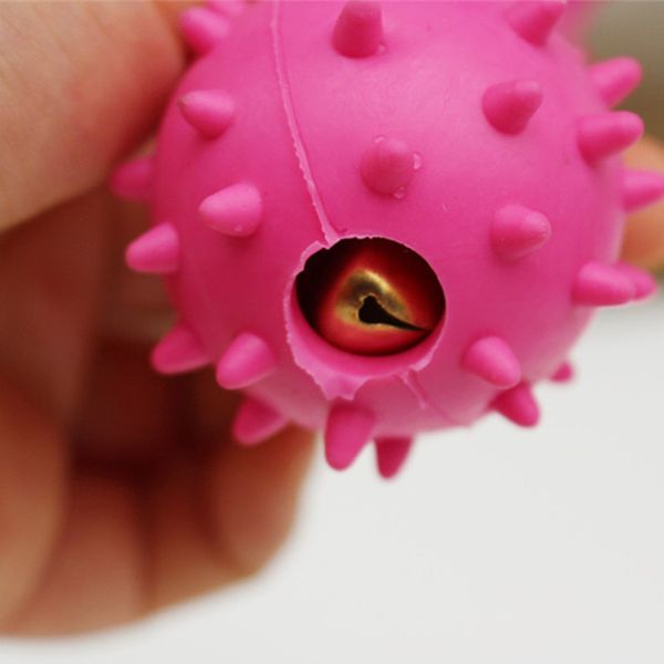 

14cm big bone pet dog puppy rubber dental teeth chew bone play training barbell barbed dumbbell fetch toys sale
