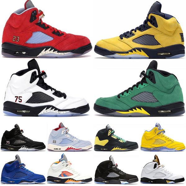 

paris michigan fab 5 psg x paris saint-germain black bred 5s mens basketball shoes oregon ducks laney og metallic suede womens sneakers 5-13, White;red
