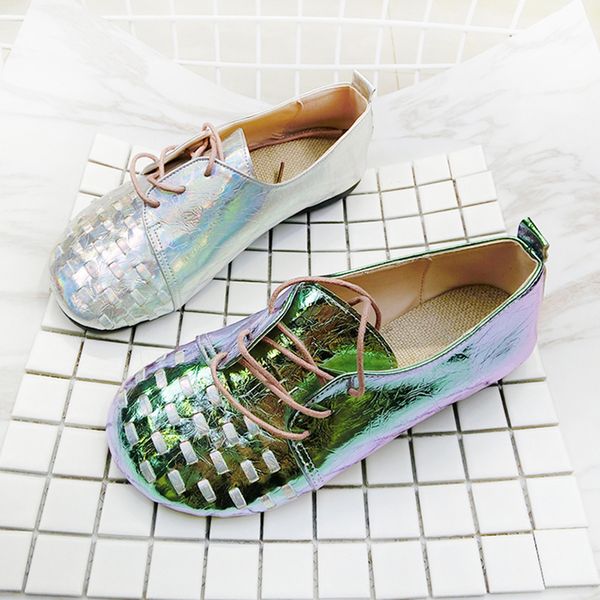 

women's flat shoes 2019 spring autumn casual lace up ladies flats comfortable loafers for woman rubber sole shoes women shoe, Black