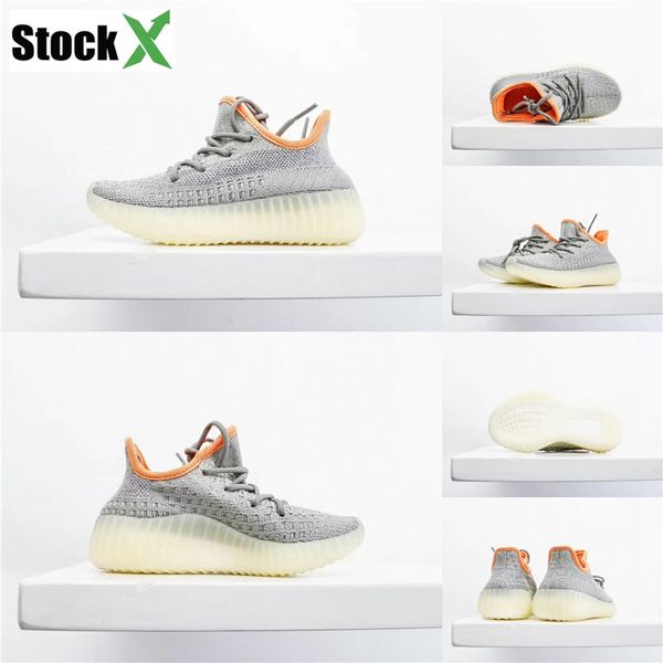 

35 kanye west v2 static baby kids running shoes true form hyper wave runner clay beluga white reflective sports shoes boy & girl sneakers#96