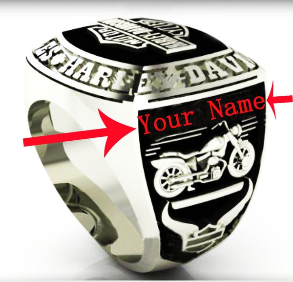 

size 6-15 motorcycle ring trend of personality men's biker ring, Golden;silver