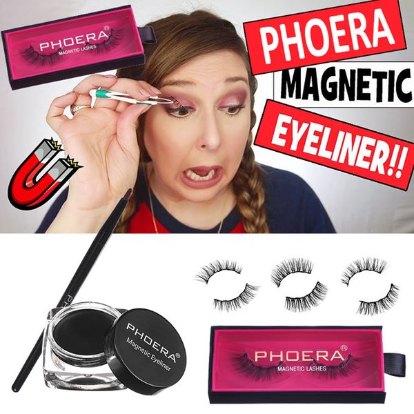 

magnetic false eyelashes 5 magnet reusable fake eyelashes/eyeliner