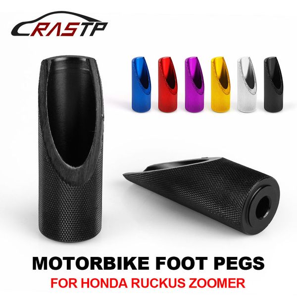 

rastp - colorful aluminum 2pcs motorcycle motorbike foot pegs for ruckus zoomer motor accessories -enl015