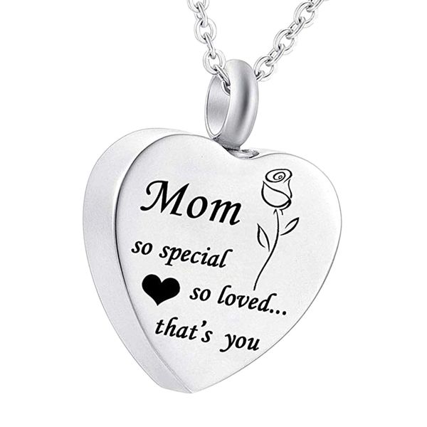 

cremation jewelry for ashes heart pendant urn necklace keepsake in memory, Silver