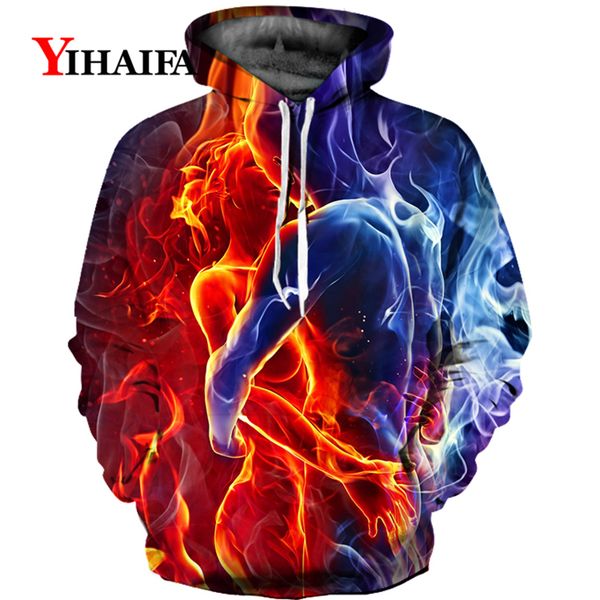 

men women hoodies fashion light graphic printed sweatshirt casual coat pullover tracksuit couple streetwear, Black