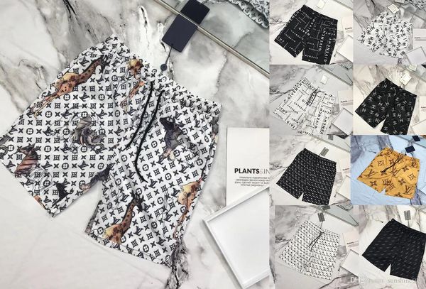 

новые шорты марка мужчины женщины пляжные брюки дизайнер настольные шорты модельер брюки до колен мужчины плавать шорты m-3xl 10 стили, White;black