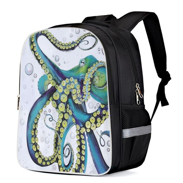 

blue ocs bubble backpacks school bag child book bag sports bags bottle side pockets school student silver edge