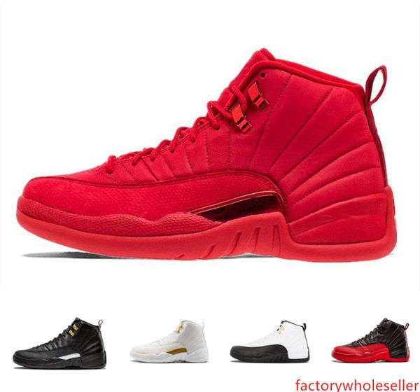 

mens 12s basketball shoe winterized wntr gym red michigan bordeaux 12 black the master flu game taxi sports sneaker baskets pour femmes