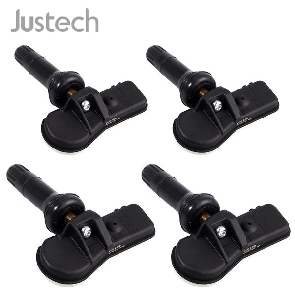 

justech 4 pcs 433 mhz tire pressure sensor with rubber valve stem 52933-c1100 for tucson i20 rdk sensor