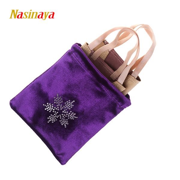 

24 colors rhythmic gymnastics half shoes bag rg professional protection velvet fabric accessories gym girl snowflake rhinestone