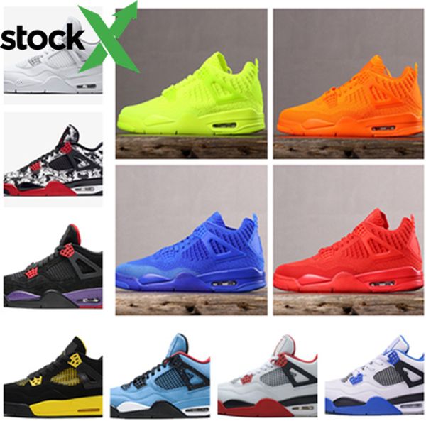 

with box 2020 new 4s mens basketball shoes training sneakers 4s white cement black red 4 superman fashion sports shoes