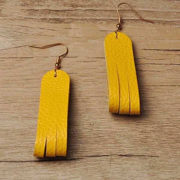 

cpop серьги из натуральной кожи для женщин мода геометрическая складка текстурированные кожаные серьги ювелирные изделия модные болтаются уш, Silver