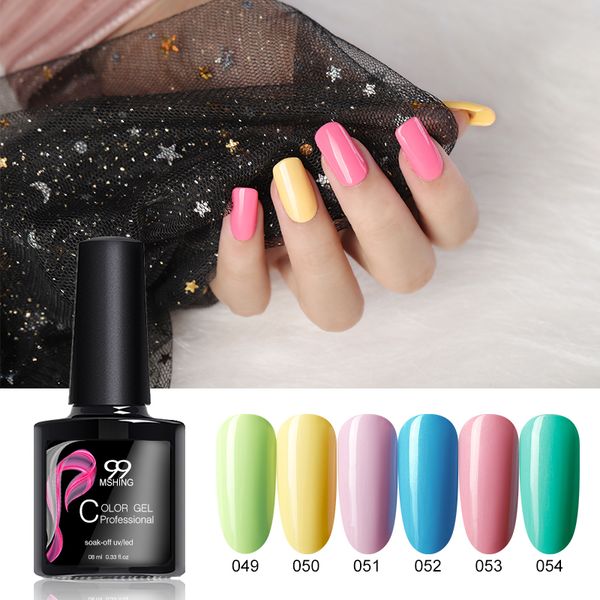 

mshing99 nail gel polish 8ml for manicure semi permanent vernis coat uv led gel varnish soak off nail art polish, Red;pink