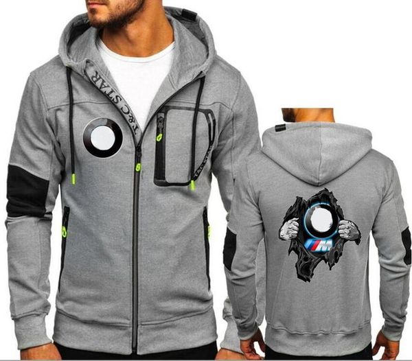 

2020 new joggings men autumn winter zipper coat men sportwear tracksuit male motorsport m power print hoodies ou code