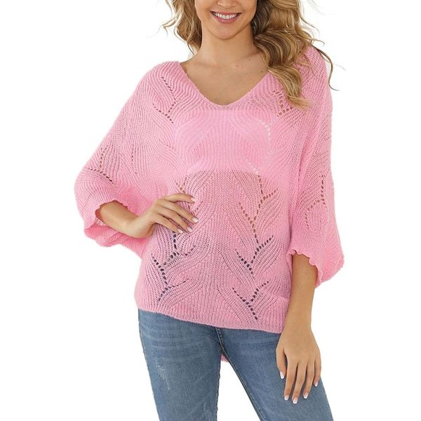 

women casual solid v-neck pullover long sleeve loose knitted fashion sweater lady spring autumn sweater, White;black