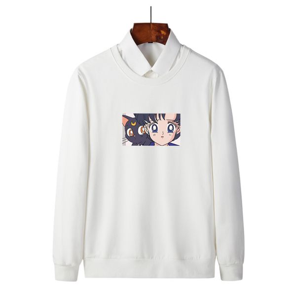 

mens & womens designer hoodie men pullover sweatshirts with character pattern casual womens jumpers clothing size m-4xl, Black