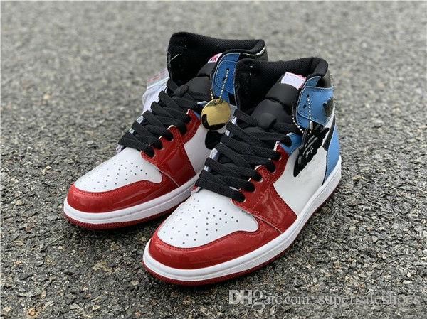 

1 high og fearless mens basketball shoes white university blue varsity red 1s designer sport sneakers ck5666-100 eur 40-45