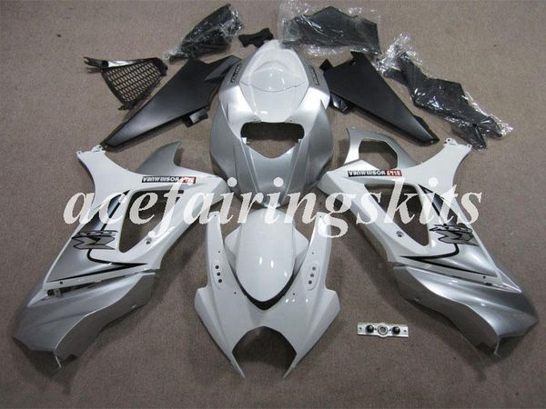 

4 gifts new abs motorcycle full fairings set fit for suzuki gsx-r1000 k7 2007 2008 07 08 bodywork set silver white