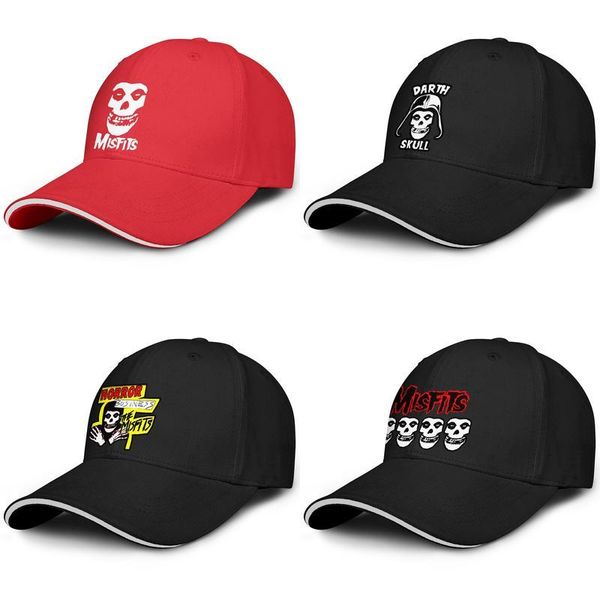 

misfits logo & skulls pillowcase fashion baseball sandwich hat retro cute truck driver cap misfits horror business patch darth 4, Blue;gray