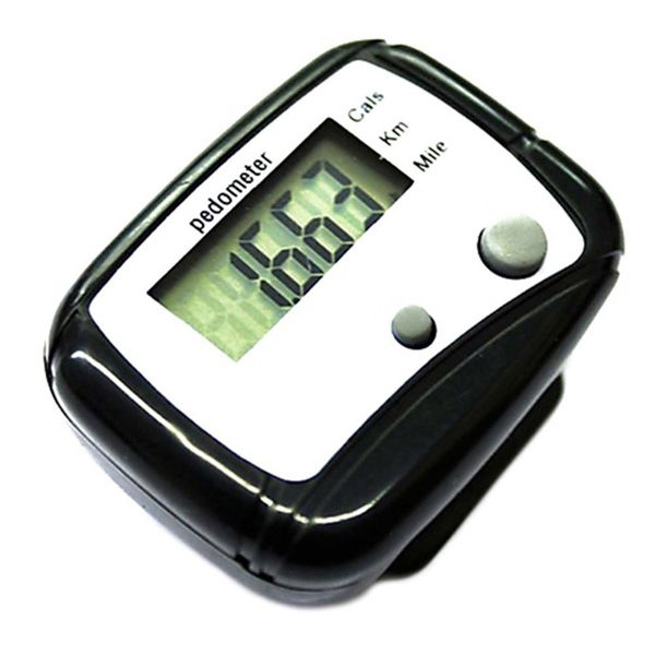 

digital lcd pedometer pocket counter walking black