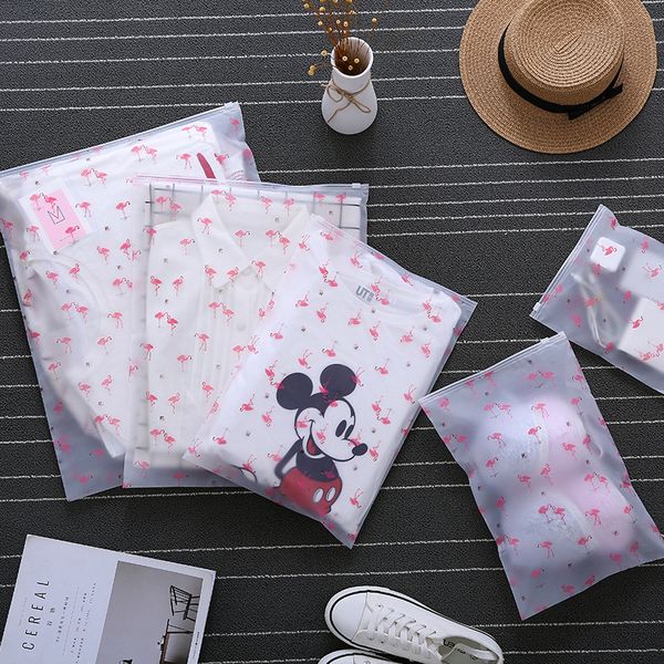 

fashion flamingo transparent cosmetic bag travel zipper make up case organizer storage wash kit box makeup pouch toiletry beauty