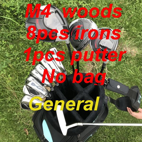 

new golf driver gerenal m4 driver 3#5# fairway woods 8pcs m4 iron 1pcs putter no bag with steel / graphite shaft golf clubs