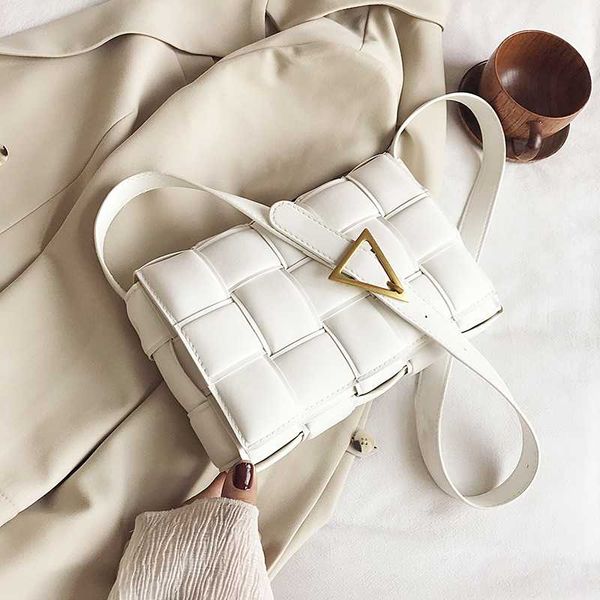 

weave small pu leather crossbody bags for women 2020 solid color fashion shoulder handbags female travel cross body bag