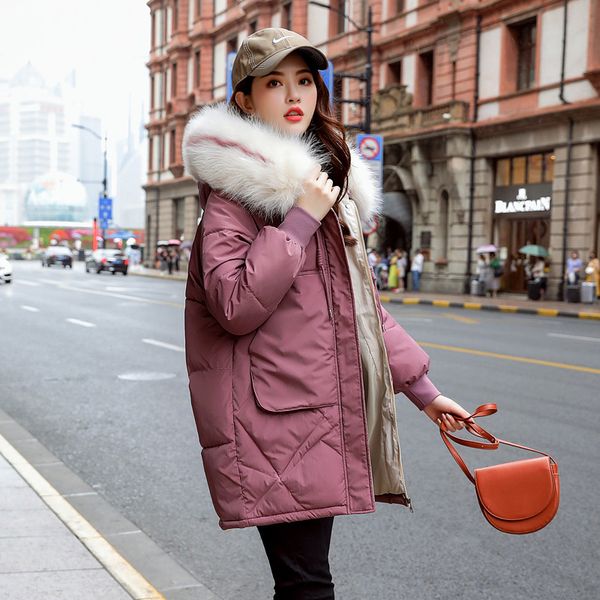 

a woman back season special selling 2019 cotton-padded clothes winter loose coat woman cotton-padded jacket student long fund, Tan;black