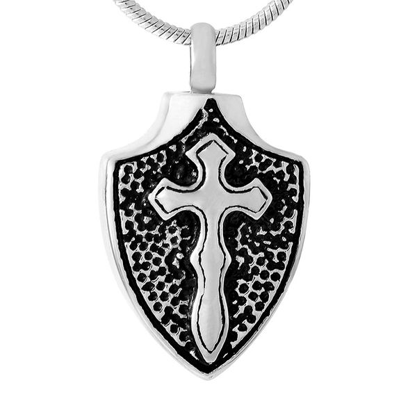 

ijd9549 black square stainless steel cremation memorial pendant for ash urn box keepsake souvenir necklace jewelry, Silver