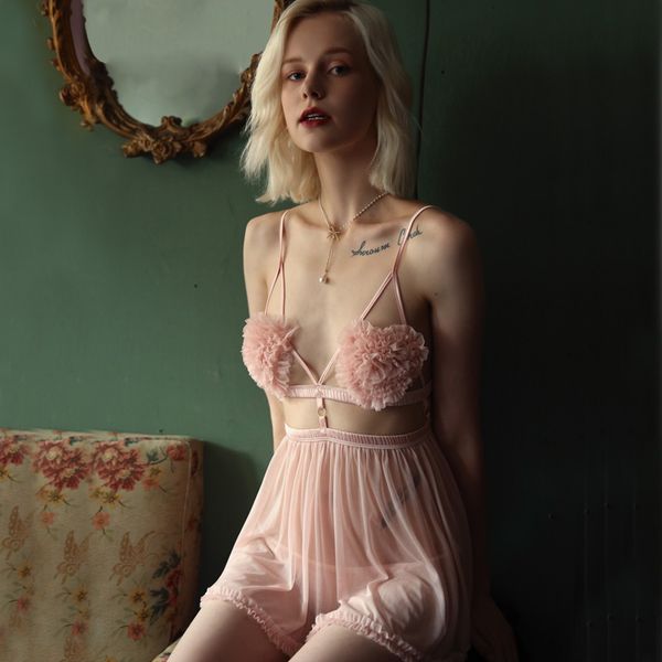 

sleepwear female summer thin suspender strap night dress short back home clothes with panty nighty sleepshirts, Black;red