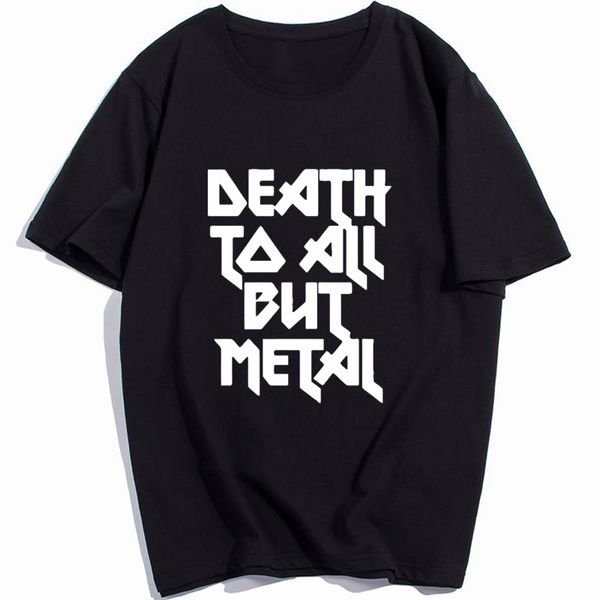 

death to all but metal steel panther slogan t shirt funny t shirts cotton short sleeve t-shirt camiseta hombre, White;black