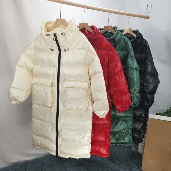 

2020 new women winter coat thick warm coat women long down parka female warm jacket womens white duck down jacket outwear, Black