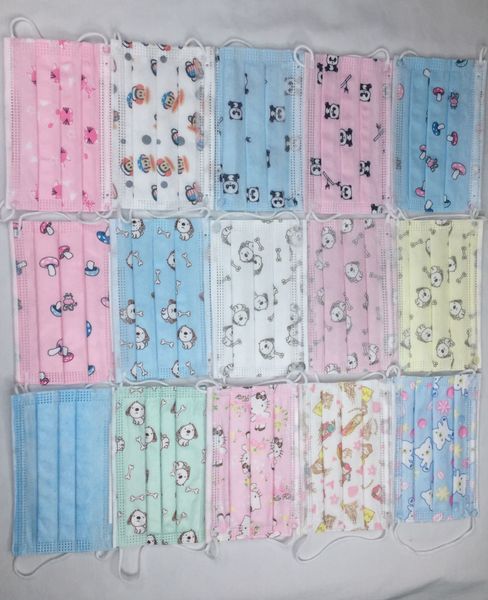 

всего продажи одноразовая защитная маска детский мультфильм маски для лица anti-рм2,5 нетканые 3 слоев дышащая ушной маски в наличии