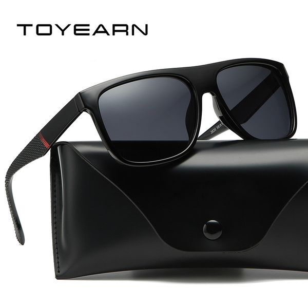 

toyearn new classic vintage polarized sunglasses men fashion brand designer driving goggle sun glasses for male uv400, White;black
