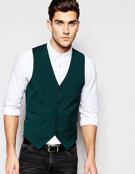 

2017 slim waistcoat with stretch in green custom made vest for man 's clothes business waistcoat and suit vest, White;black