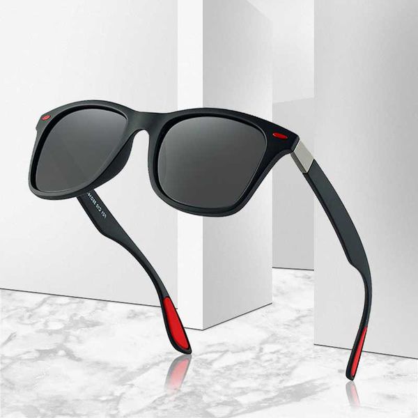 

new polarized men's sunglasses fashion uv400 ladies sunglasses classic brand design square glasses sports driving, White;black