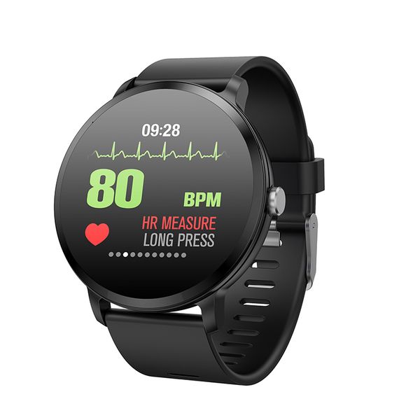 

wholesale v11 smart watch ip67 waterproof tempered glass activity fitness tracker heart rate monitor brim men women smartwatch