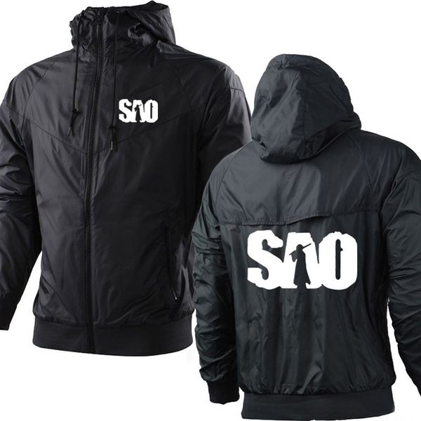

the new spring autumn mens jacket sao sword art online printed hoodies fashion casual cotton mens jacket c