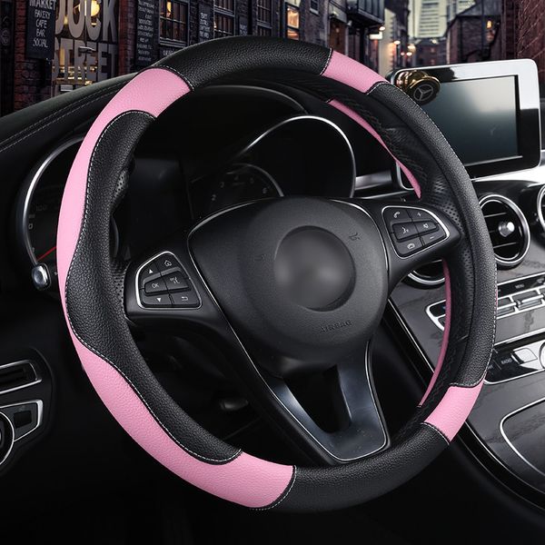 

leather car steeting wheel covers for all models astra g h antara vectra b c zafira a b auto accessories car styling