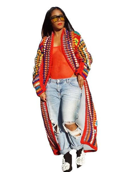 

africa clothing print long jacket coat women african dresses for women long sleeve robe dashiki multicolor print outwear 2020, Red