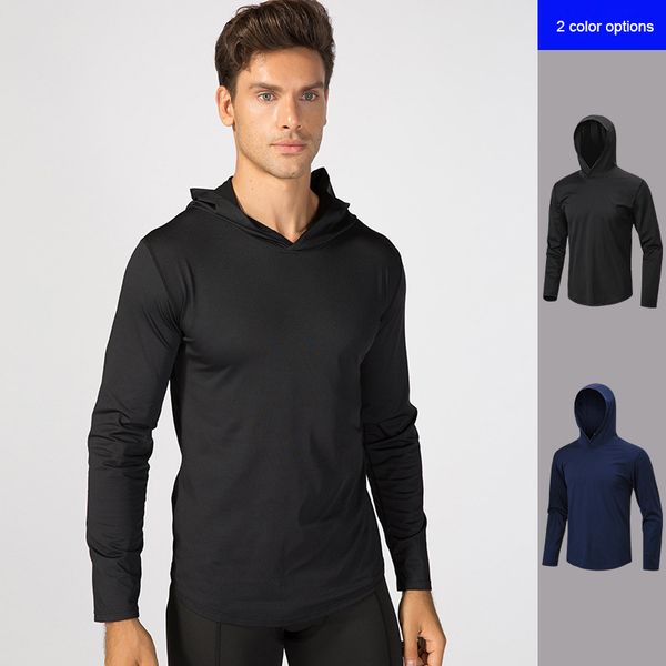 

new men quick dry long sleeve workout athletic hoodie jacket sports training hooded coat xd88, White;black